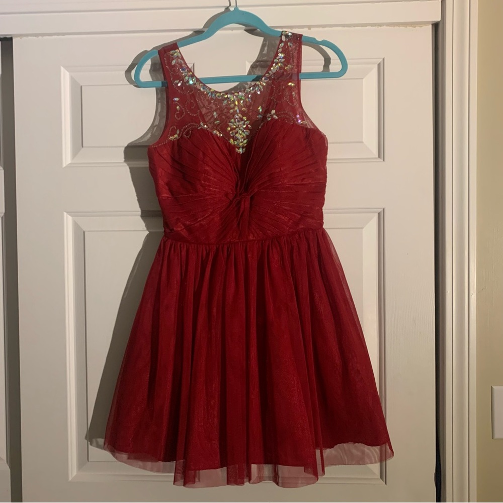 Red Cocktail Party Dress